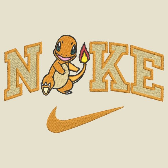 Nike Pokemon Charmander Embroidered Adult Unisex Crewneck Sweatshirt - Picture 1 of 12